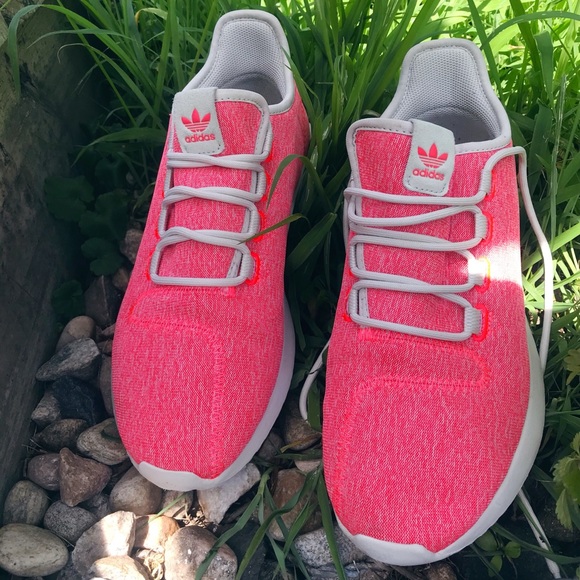 Neon Pink Adidas Sneakers - Picture 2 of 7